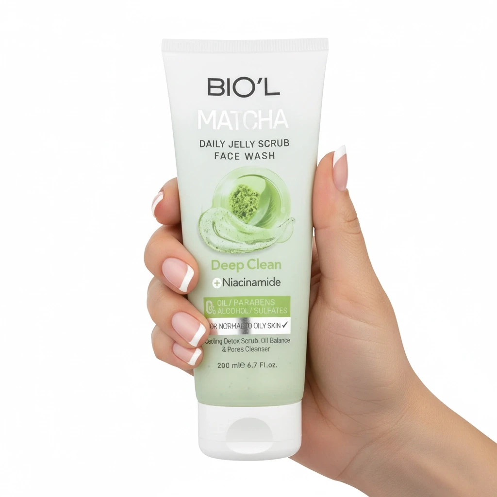 ژل شستشوی اسکراب دار بیول عصاره ماچا